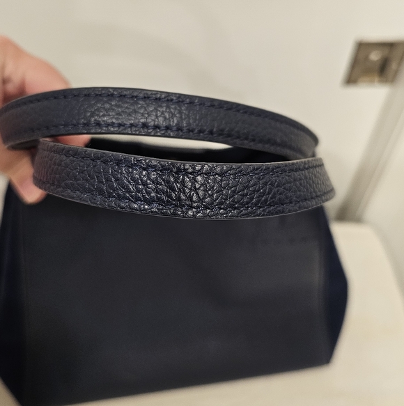 Tory Burch **BEAUTIFUL** Navy Blue McGraw Womens Leather/Suede Small Bucket Bag - Picture 8 of 13